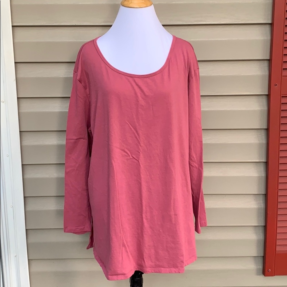 Terra & Sky women’s pink long sleeve tee shirt